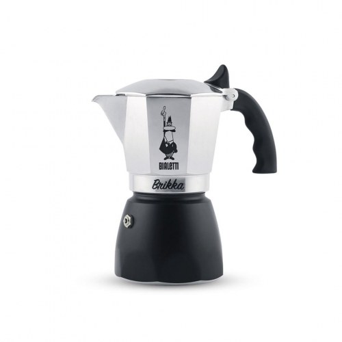 Kaffekande moka - Bialetti Brikka 0,17 l, sort/aluminium