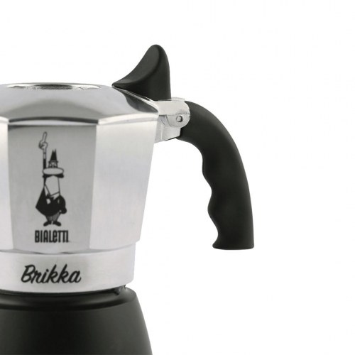 Kaffekande moka - Bialetti Brikka 0,17 l, sort/aluminium