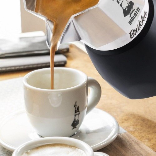 Kaffekande moka - Bialetti Brikka 0,17 l, sort/aluminium