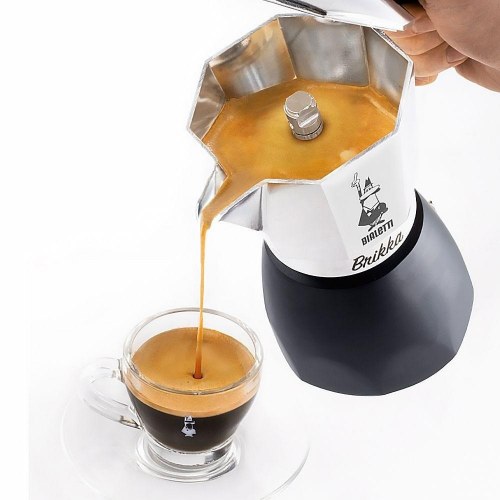 Kaffekande moka - Bialetti Brikka 0,17 l, sort/aluminium