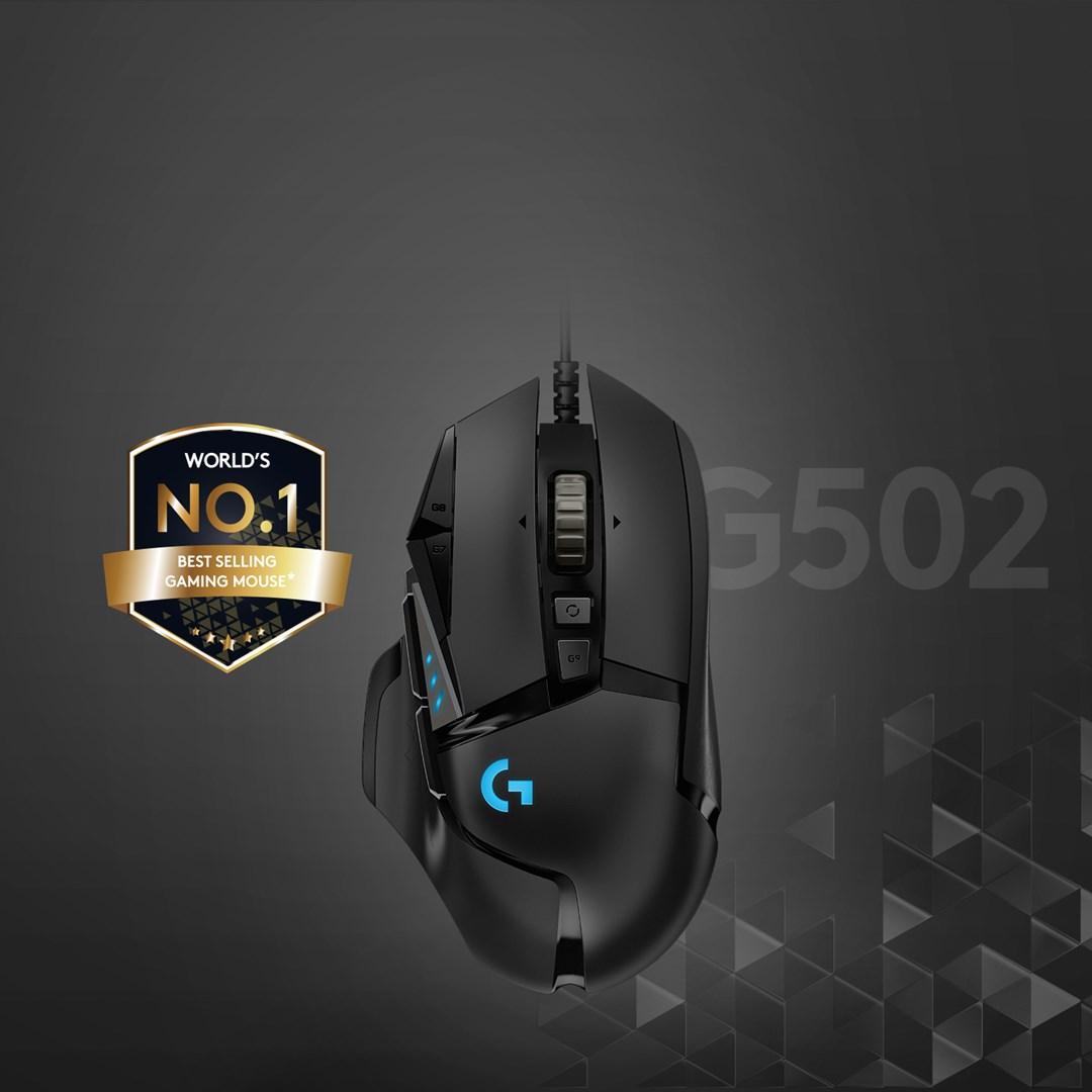 Gaming mus Logitech G G502 HERO – høj ydeevne, 25.600 DPI, 11 knapper