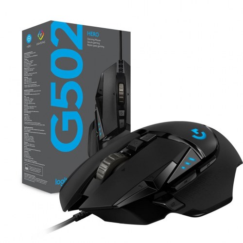 Gaming mus Logitech G G502 HERO – høj ydeevne, 25.600 DPI, 11 knapper