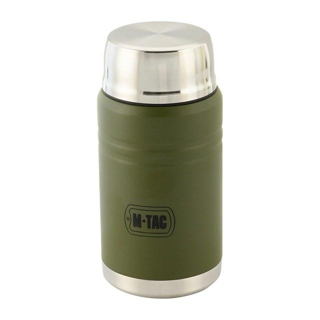 Termoflaske til mad 750 ml - M-TAC, sammenfoldelig ske, olivengrøn