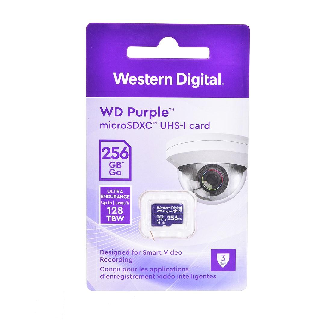 Hukommelseskort microSDXC 256 GB – WD Western Digital Purple QD101, Class 10 UHS-I U1