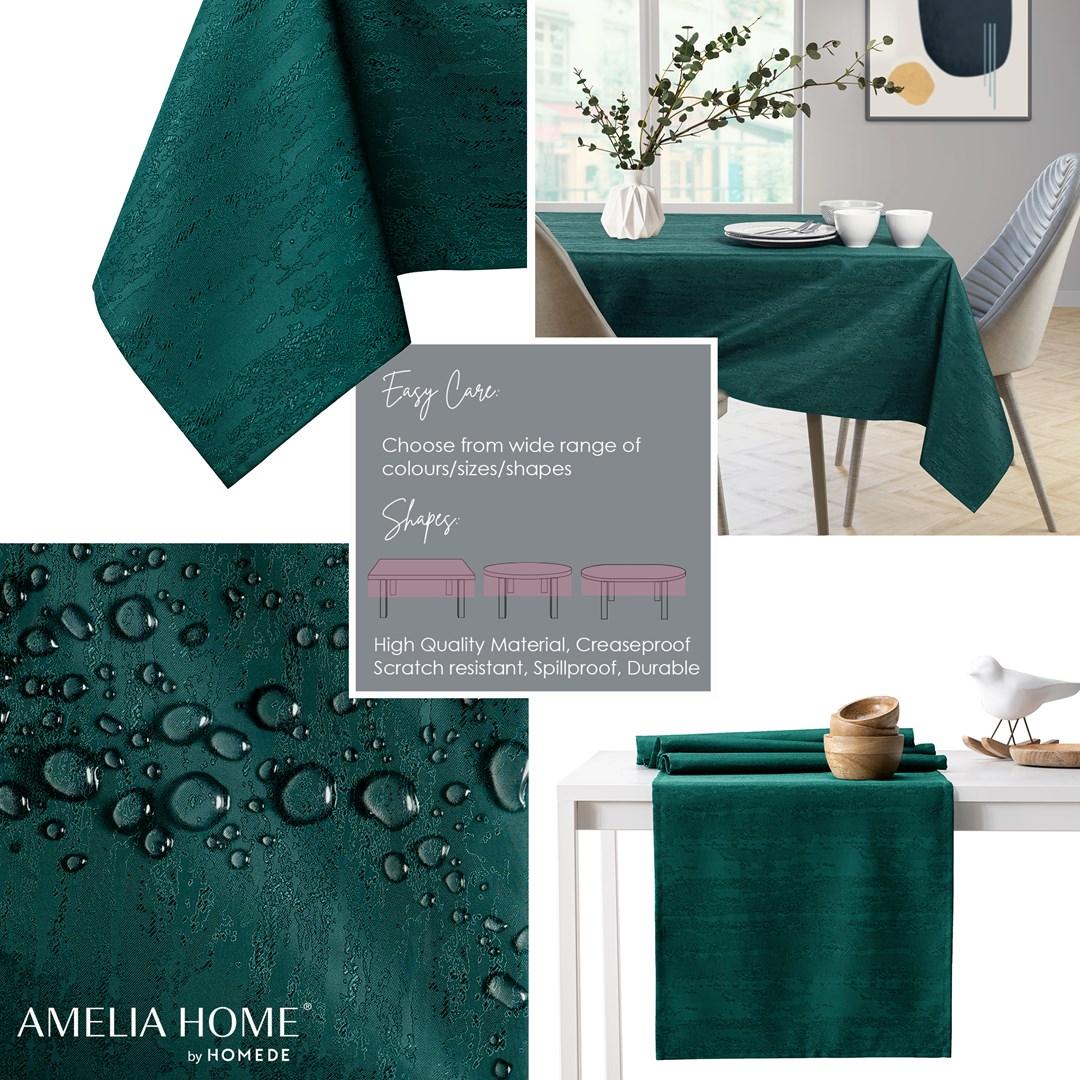 Dug flaskegrøn 100x100 - Amelia Home Vesta, præget