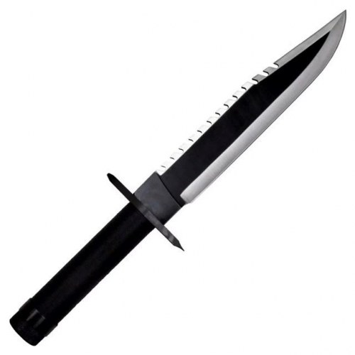Overlevelseskniv - Cinema Classic Rambo I, læderskede, 360 mm, sort