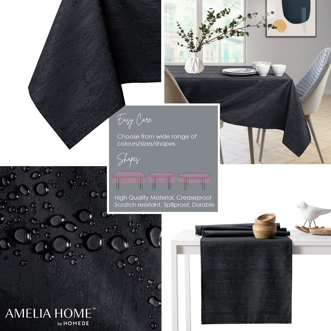 Dug sort præget 80×80 cm - AmeliaHome Vesta