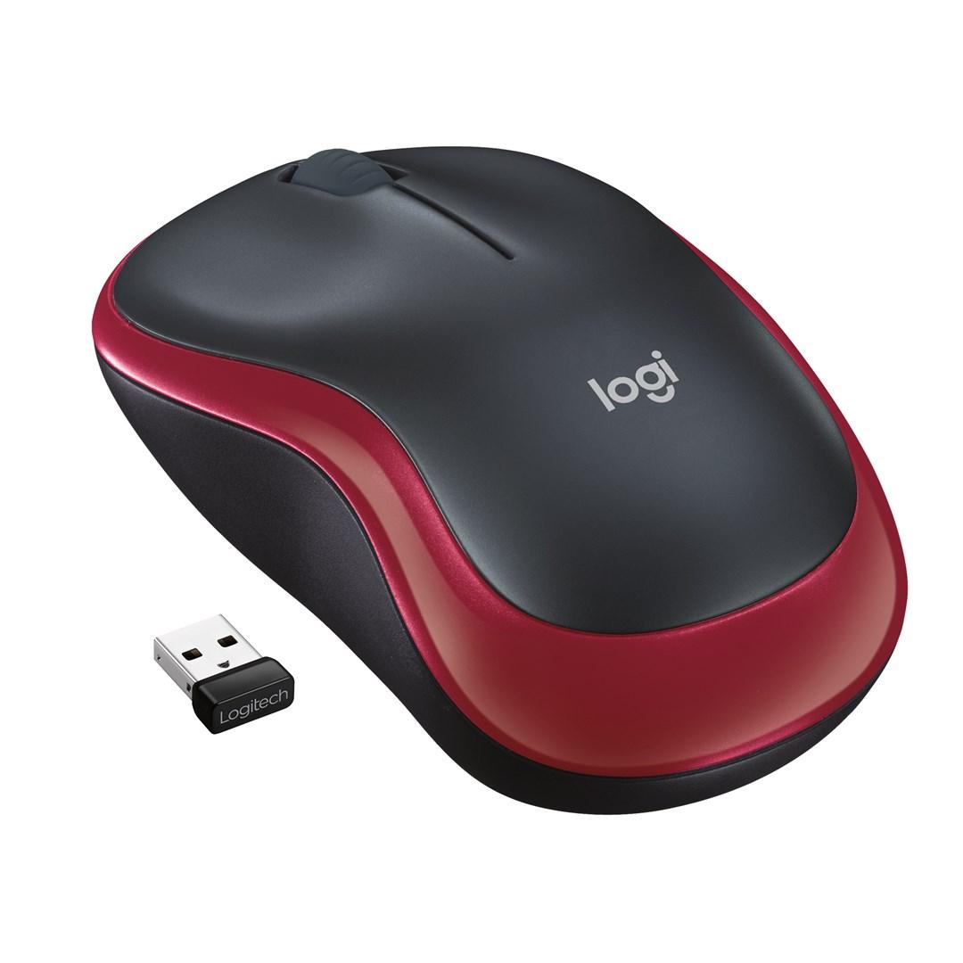 Trådløs mus Logitech M185 – rød