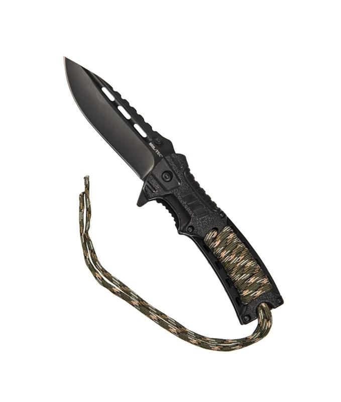 Foldekniv MIL-TEC med paracord og ildstål – Camo