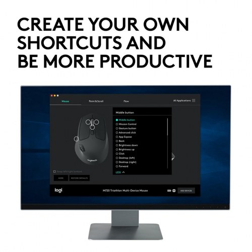 Trådløs mus Logitech M720 Triathlon – sort