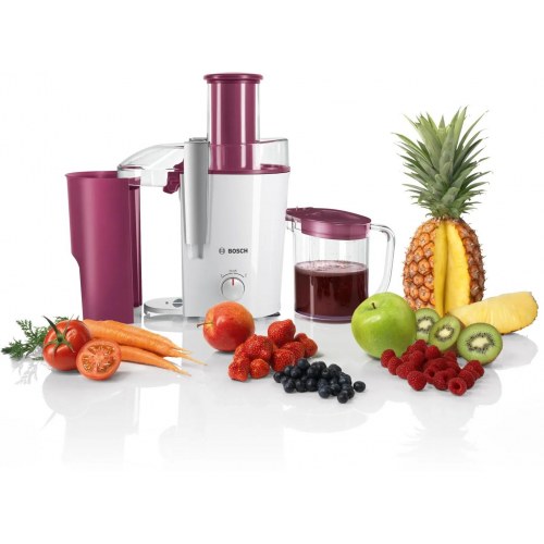 Juicer centrifuge – Bosch MES25C0, 700 W, kirsebærrød/hvid