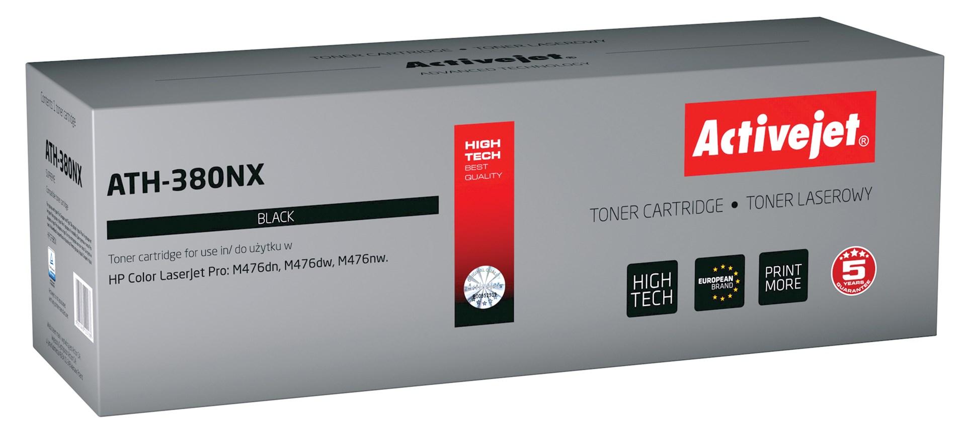Toner til HP – Activejet ATH-380NX, sort, erstatter HP 312X CF380X, 4.400 sider