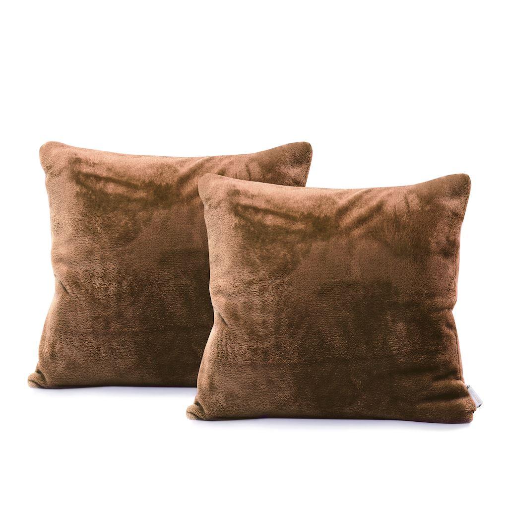 Pudebetræk 45x45 cm brun - DecoKing MIC, glat, klassisk