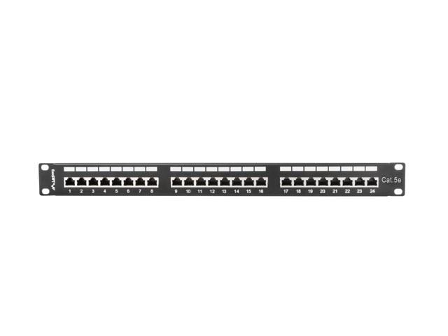 Patchpanel 24-porte 1U - Lanberg PPS5-1024-B, Cat5/Cat5e, rack billede