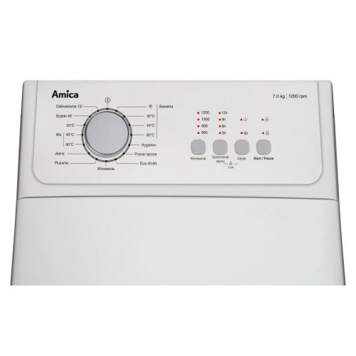 Vaskemaskine topbetjent Amica AGA3T712ANi, 7 kg, A, 1.200 o/min