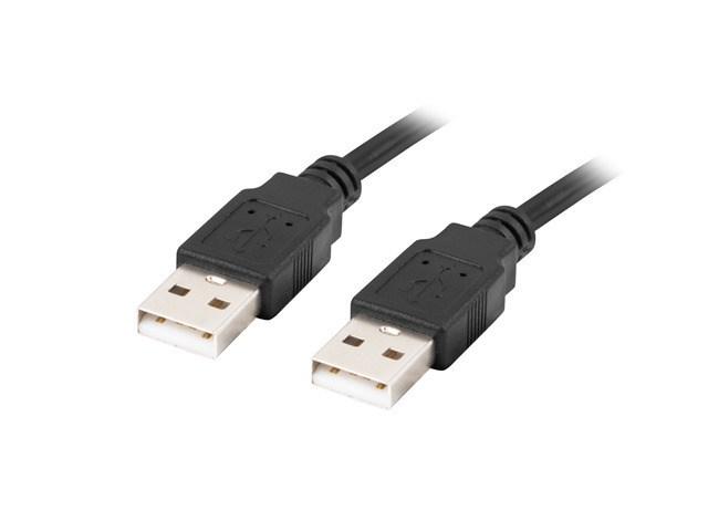 USB kabel 2.0 - Lanberg - USB-A han til USB-A han, 1,8 m, sort billede
