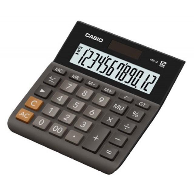 Stalinis skaičiuotuvas CASIO MH-12, 127 x 136,5 x 28,8 mm, juoda