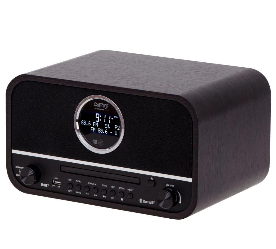DAB+ radio med Bluetooth – Adler Camry CR 1182 (sort, træ)