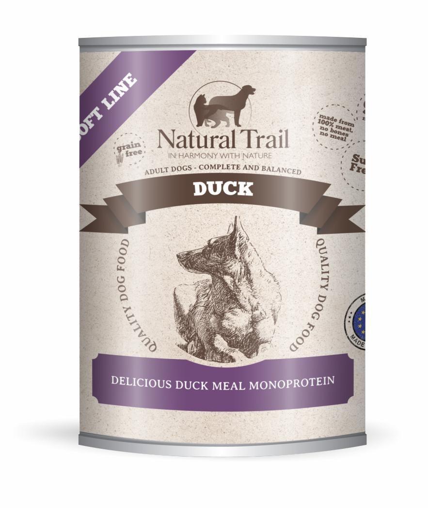 Hundefoder vådfoder – Natural Trail Duck Soft Line 800 g