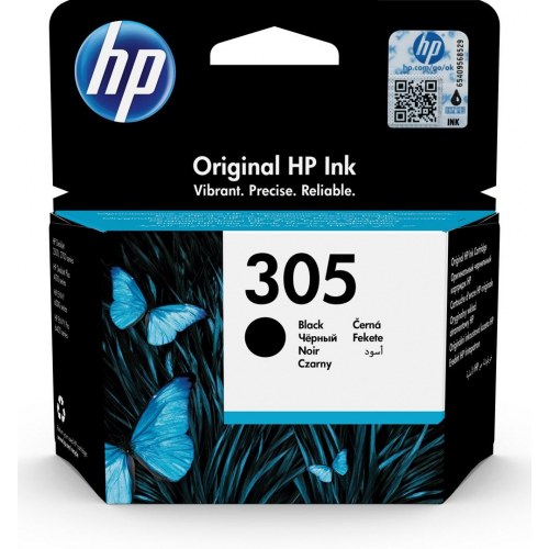 Blækpatron HP 305 sort - original, 1 stk.