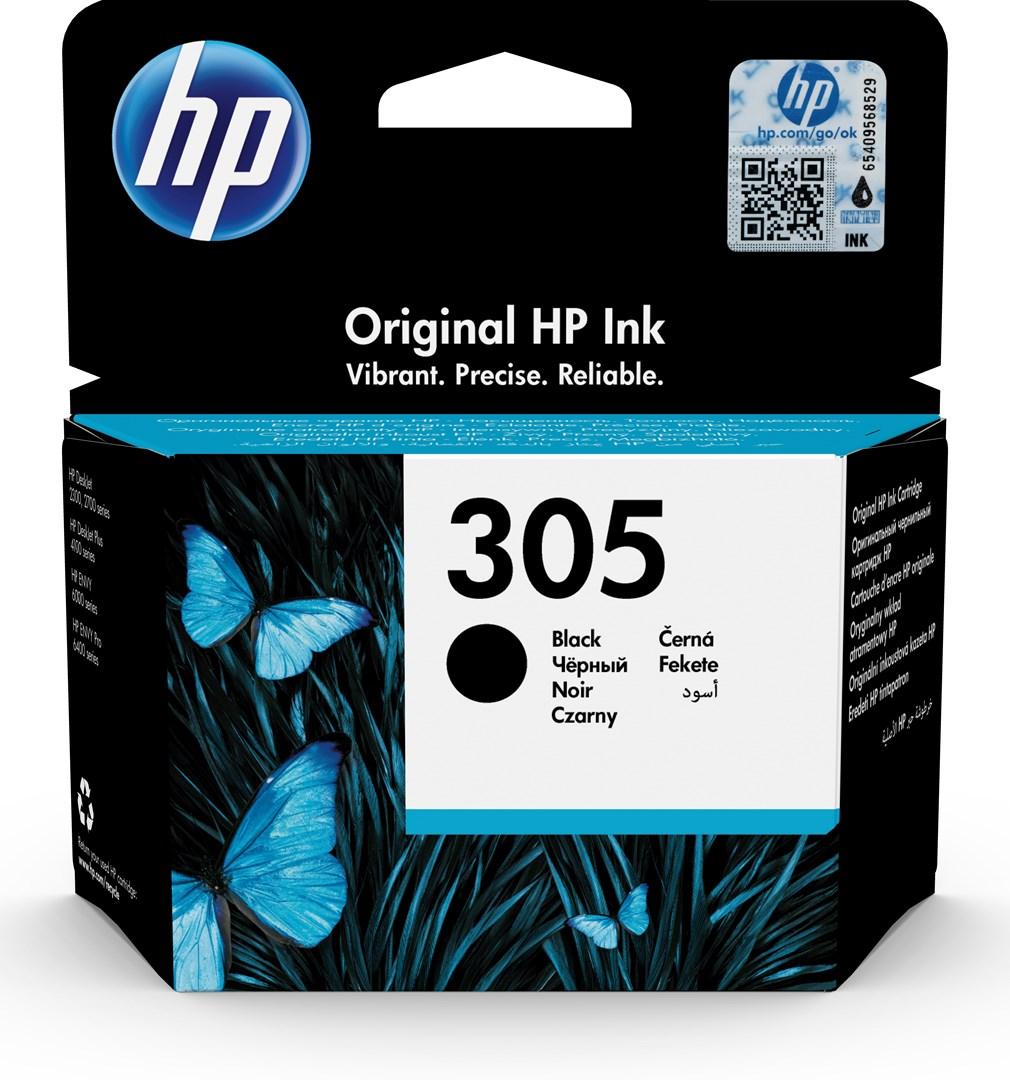 Blækpatron HP 305 sort - original, 1 stk.