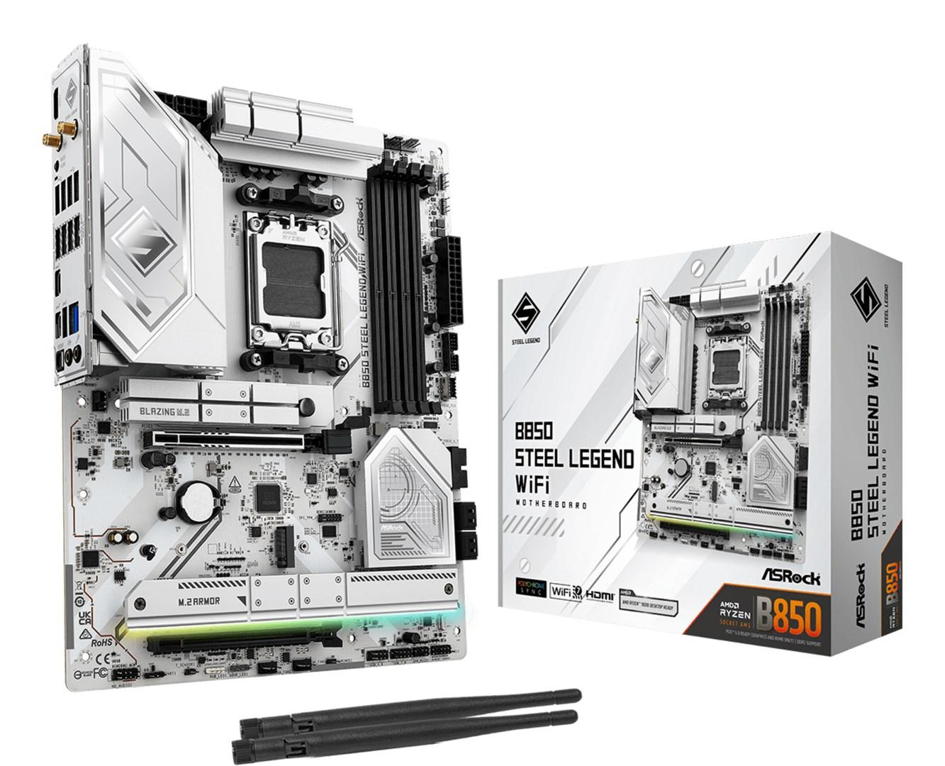 Bundkort Asrock B850 Steel Legend WiFi - AMD AM5 ATX