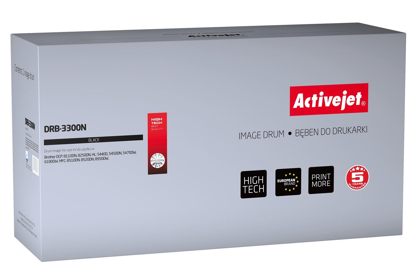 OPC-tromle Activejet DRB-3300N - erstatning for Brother DR-3300, sort, 30.000 sider billede