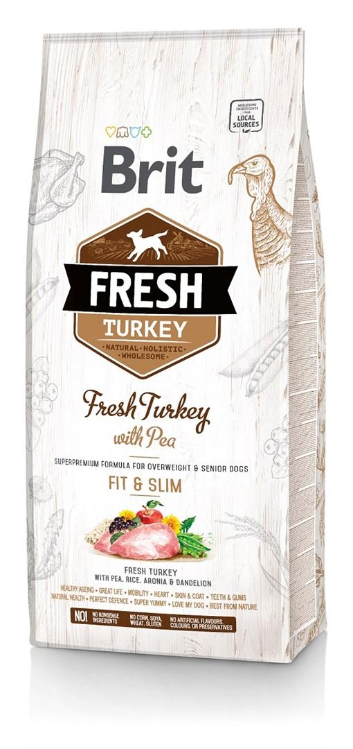 Hundefoder tørfoder Brit Fresh Turkey & Pea Fit & Slim – kalkun med ærter – 12 kg