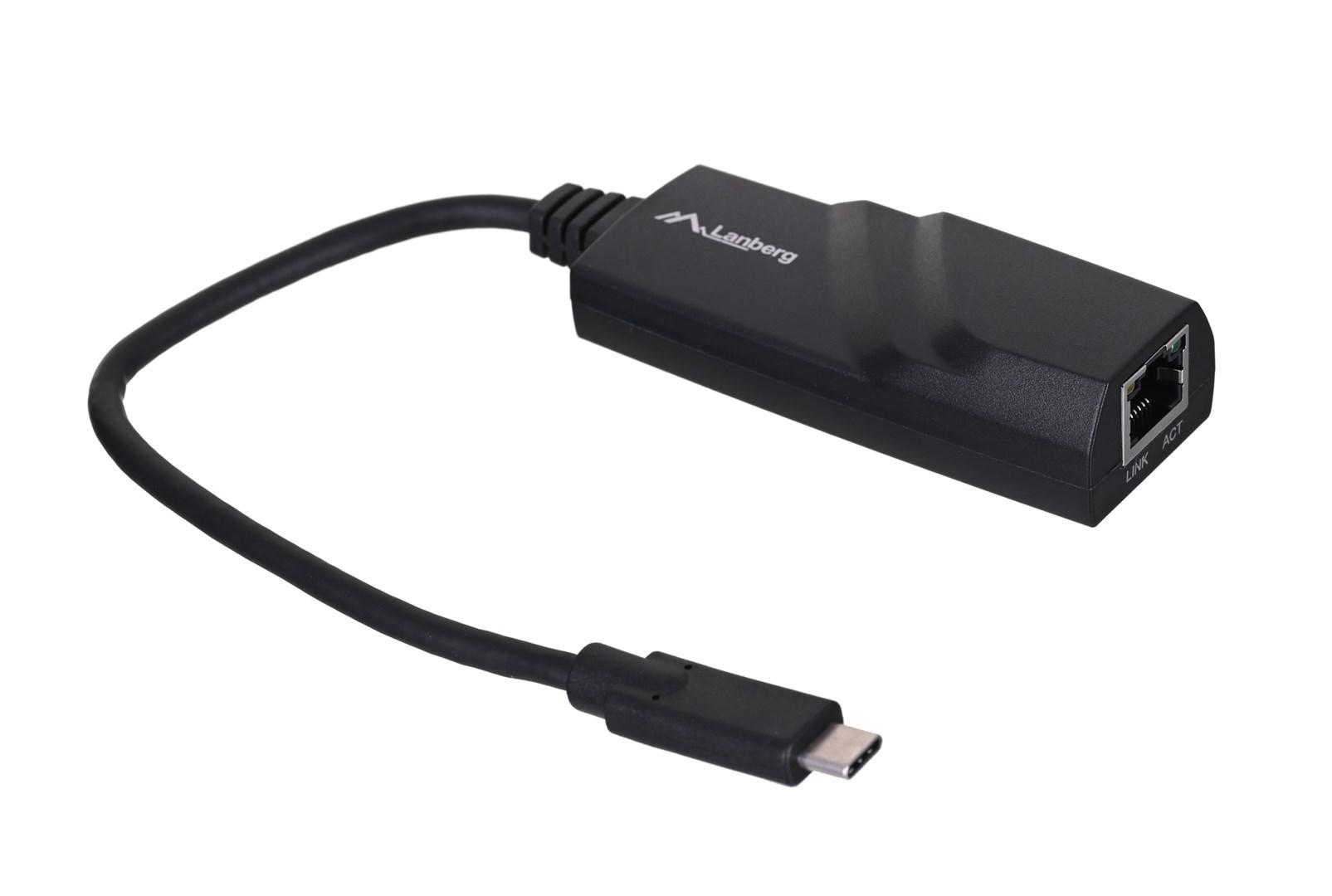 USB-C til Ethernet adapter Lanberg – RJ-45 netværkskort billede