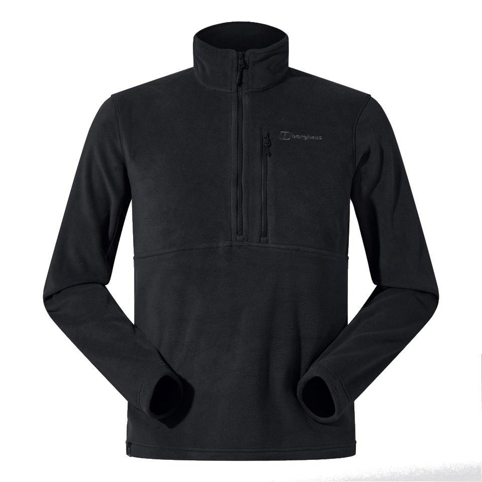 Fleece trøje herre - Berghaus Prism Half Zip Polartec, str. L (sort)