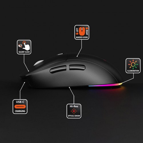 Trådløs mus 2-i-1 med Bluetooth/RF – Media Tech MT1124, Silent & Genopladelig