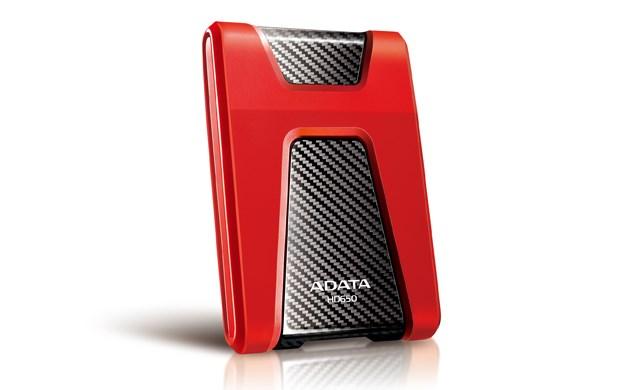 Ekstern harddisk ADATA DashDrive Durable HD650 1 TB - Rød billede
