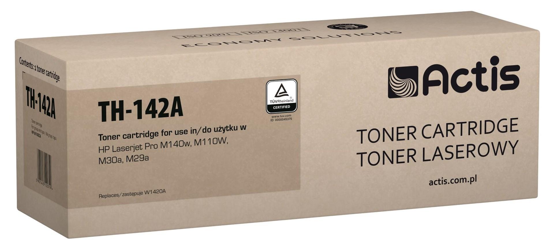 Toner til HP – Actis TH-142A, sort, standard, kompatibel (erstatter HP 142A W1420A), 950 sider