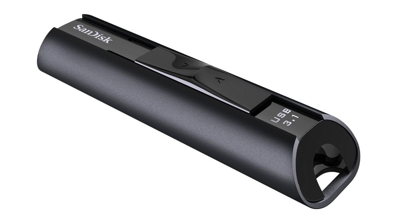 USB stik 128 GB SanDisk Extreme Pro, USB 3.2 Gen 1 (Type-A), sort