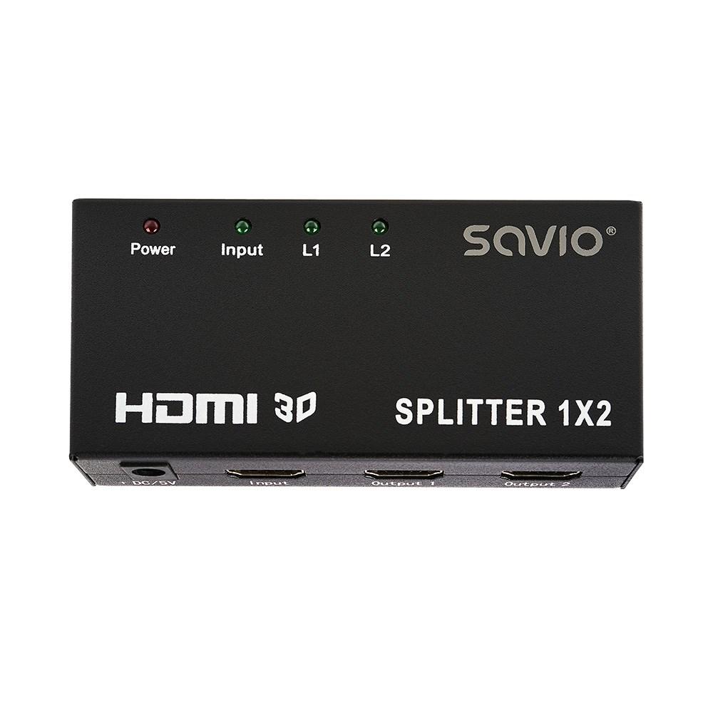 HDMI splitter 1x2 - Savio CL-42, 2x HDMI, 3D, Fuld HD