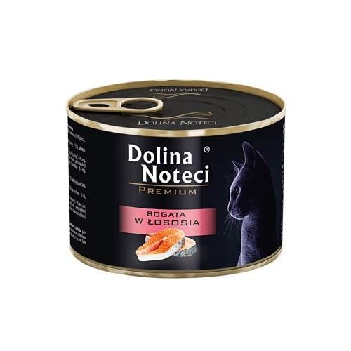 Vådfoder til kat – Dolina Noteci Premium med laks, 185 g