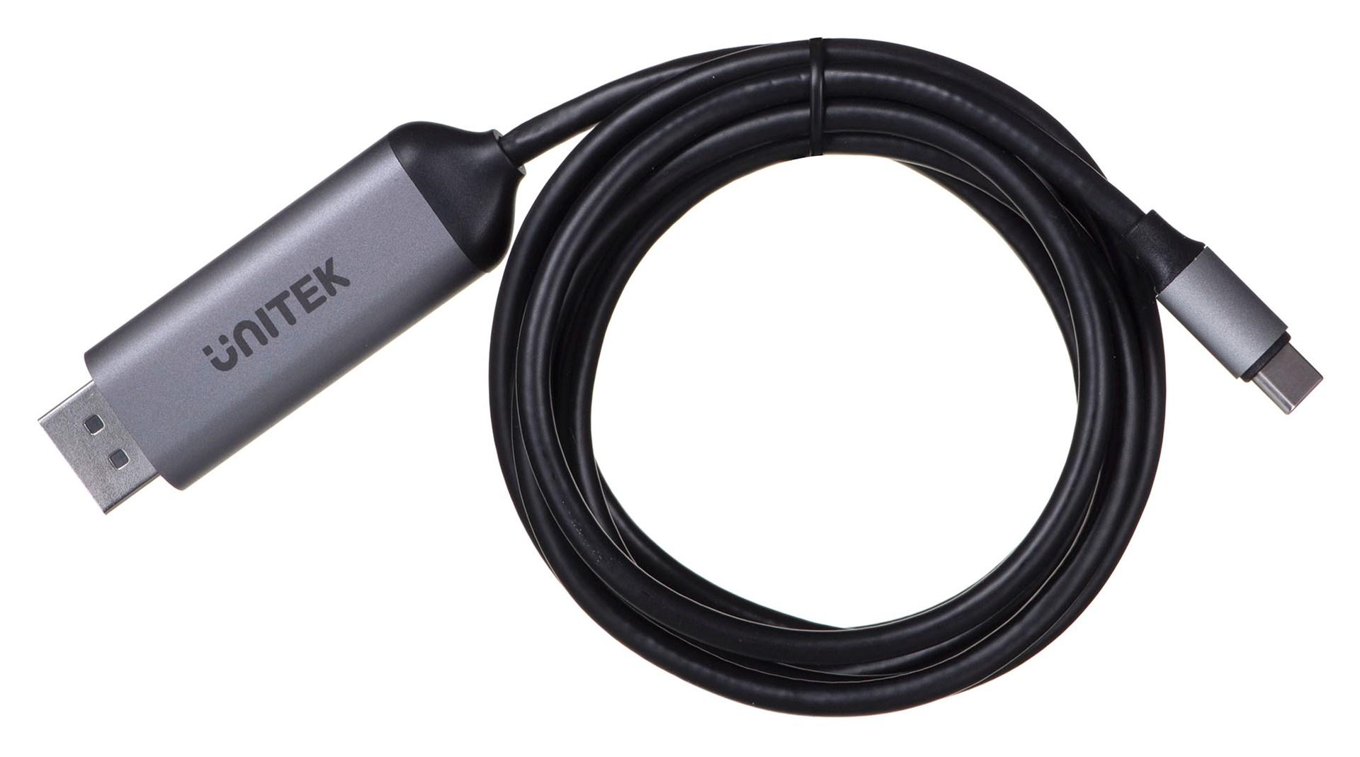 Kabeladapter USB‑C til DisplayPort 1.4 8K 60Hz 1,8 m – UNITEK billede