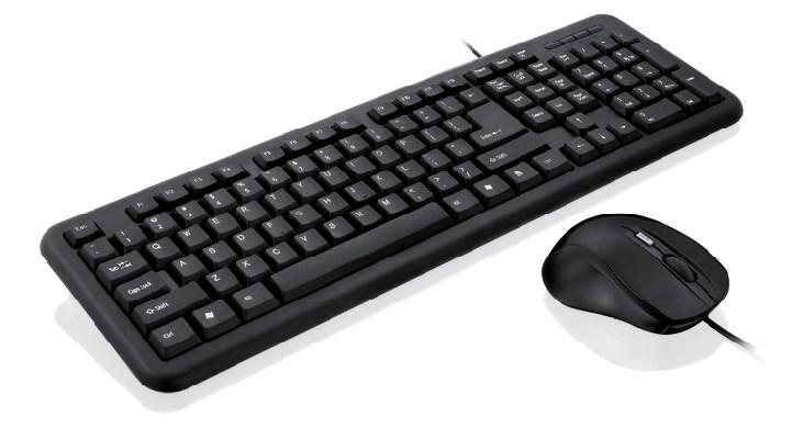 Tastatur og mus sæt USB - iBox OFFICE KIT II, fuld størrelse, sort billede