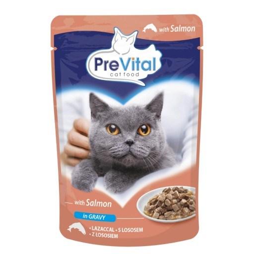 Vådfoder til kat – PREVITAL laks i sovs 100 g