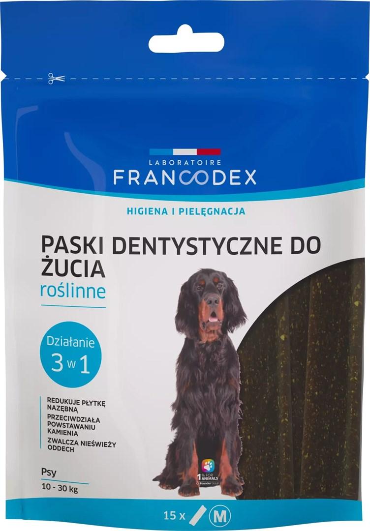 Tandpleje godbidder til hund – FRANCODEX Dental Strips M, 15 stk