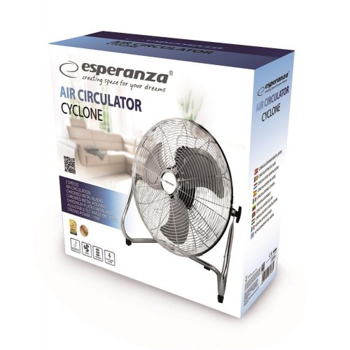 Gulvventilator 18" Esperanza CYCLONE – krom