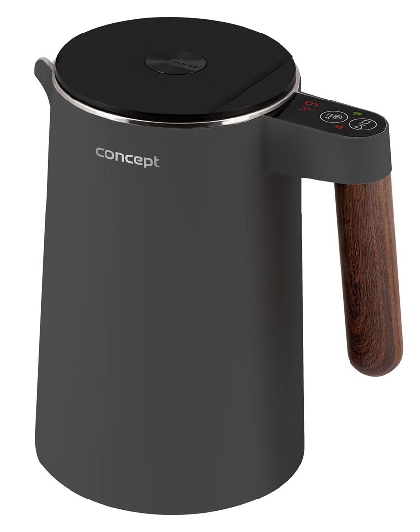 Elkedel CONCEPT RK3305 – 1,5 l, temperaturstyring, mørkegrå