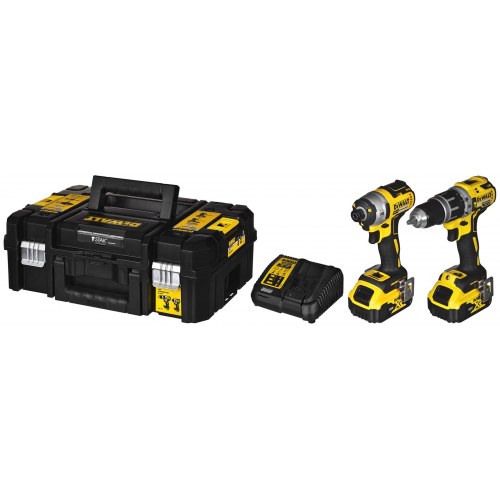 Slagskruemaskine og bore-/skruemaskine 18V DeWALT DCK266P2T - 2x5,0 Ah XR, kulfri