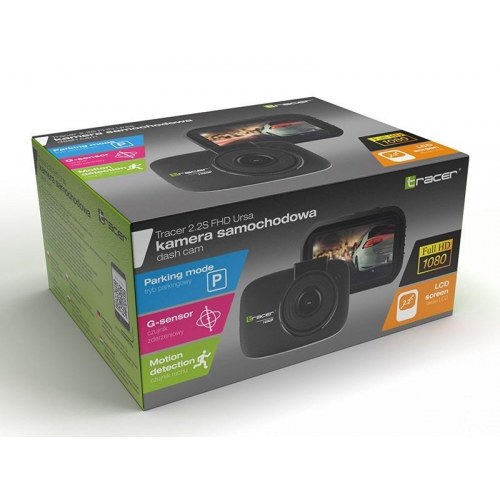 Dashcam Tracer URSA Full HD – batteri, sort