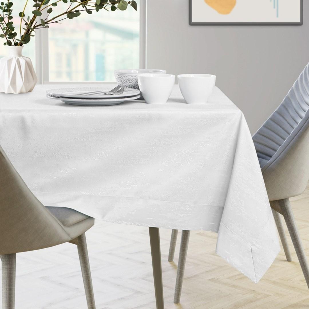 Dug hvid 140×300 cm - AmeliaHome Vesta, præget og smudsafvisende