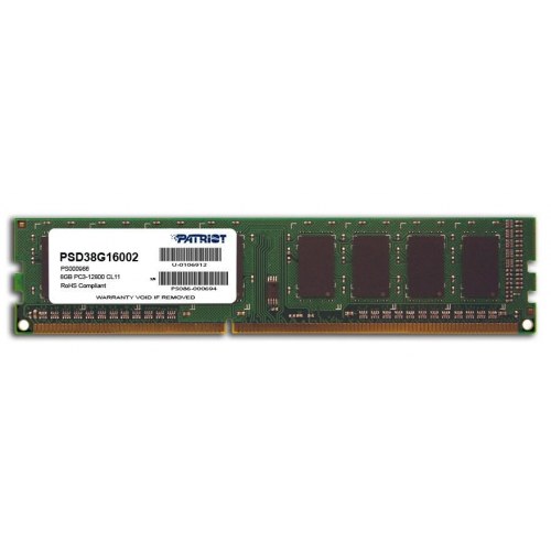 DDR3 RAM 8 GB 1600 MHz - Patriot Memory DIMM (1×8 GB)