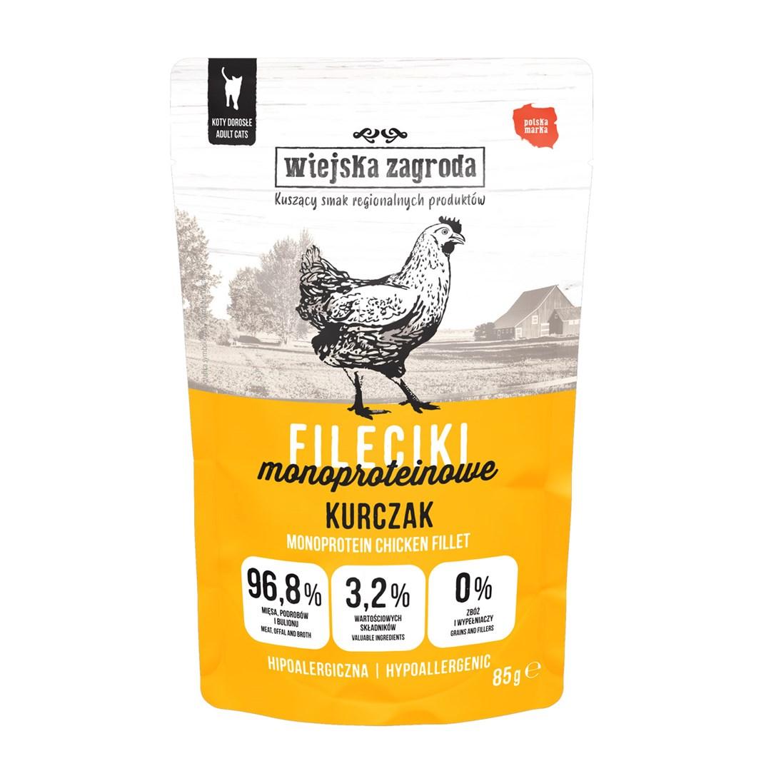 Vådfoder til kat – Wiejska Zagroda Monoprotein Kyllingefilet 85 g