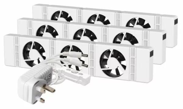 Radiatorventilator SpeedComfort Trio Set – hvid