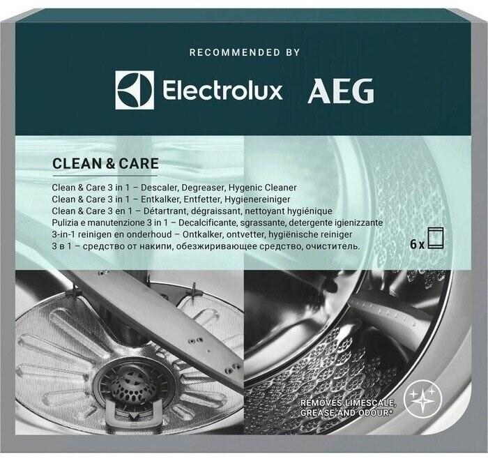 Afkalker og rensemiddel til vaskemaskine og opvaskemaskine – Electrolux Clean & Care 3-i-1 (6 stk.)