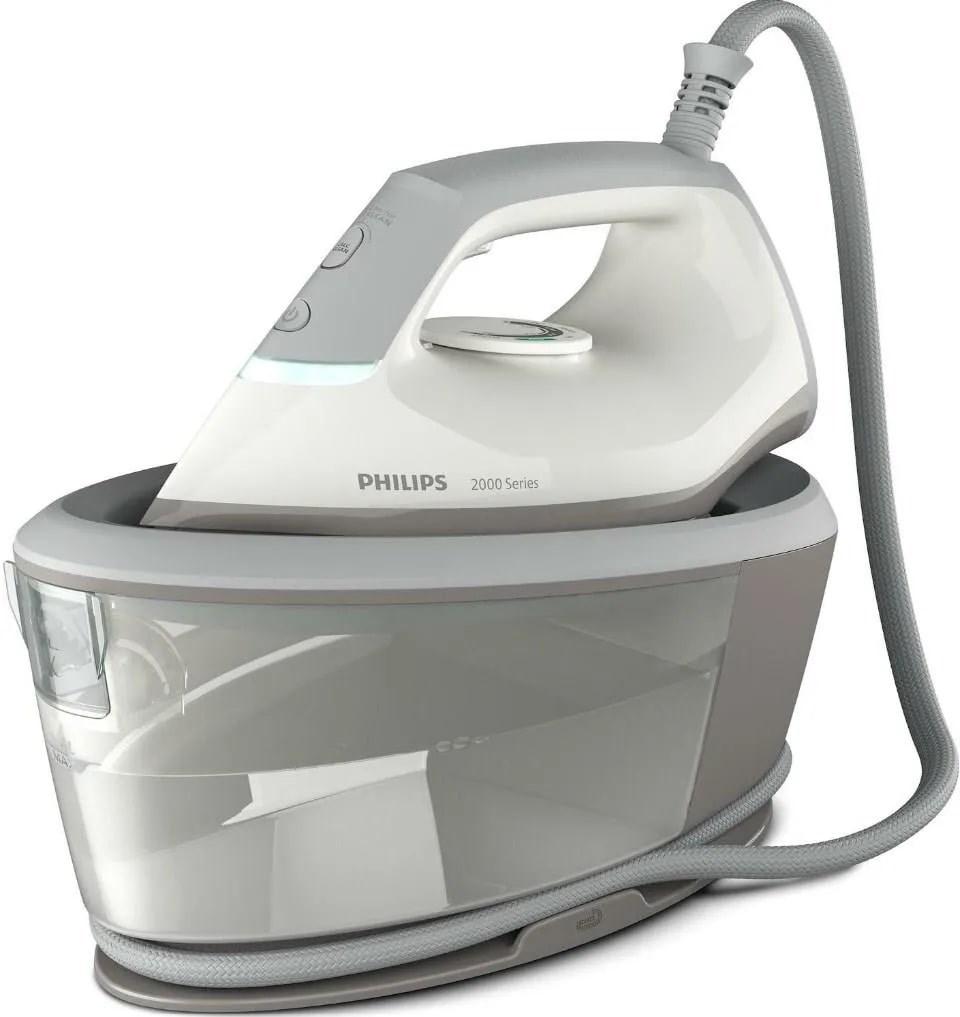Dampsstation strygejern Philips 2000 Series PSG2000/80, 2.400 W, 1,4 l, keramisk sål - grå/hvid billede